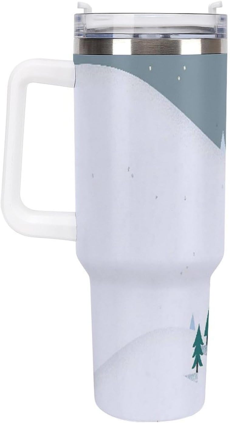 Space Constellation 304 Stainless Steel Double Wall Insulated Tumbler with Leakproof Slide Lid and Straw Large Capacity Travel Mug Black-Space Constellation