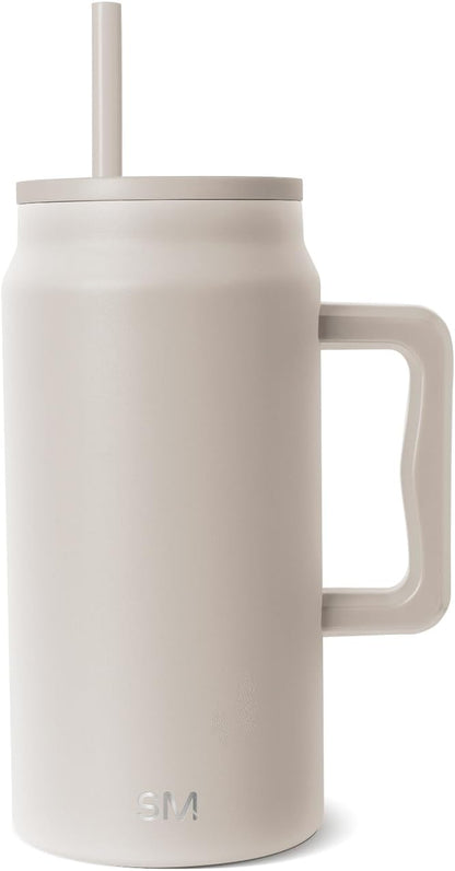 50 oz Mug Tumbler with Handle and Straw Lid | Reusable Insulated Stainless Steel Large Travel Jug Water Bottle | Gifts for Women Men Him Her | Trek Collection | 50oz | 80s Mix