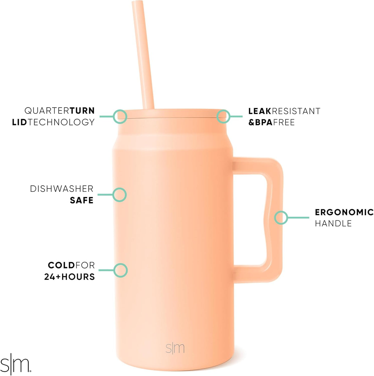 50 oz Mug Tumbler with Handle and Straw Lid | Reusable Insulated Stainless Steel Large Travel Jug Water Bottle | Gifts for Women Men Him Her | Trek Collection | 50oz | 80s Mix