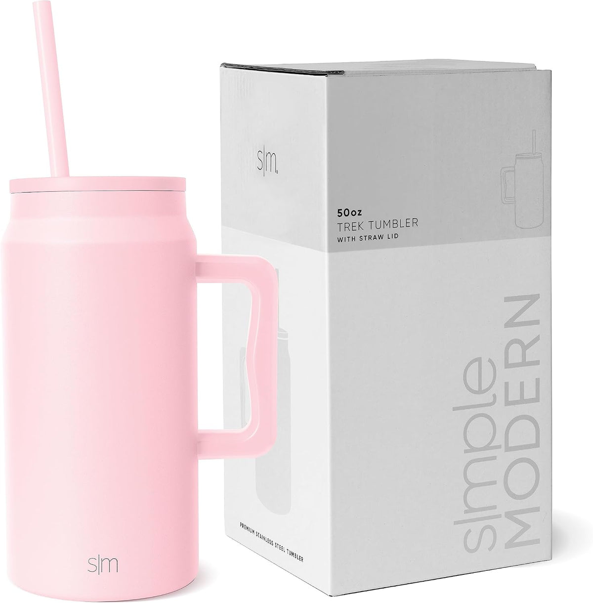 50 oz Mug Tumbler with Handle and Straw Lid | Reusable Insulated Stainless Steel Large Travel Jug Water Bottle | Gifts for Women Men Him Her | Trek Collection | 50oz | 80s Mix
