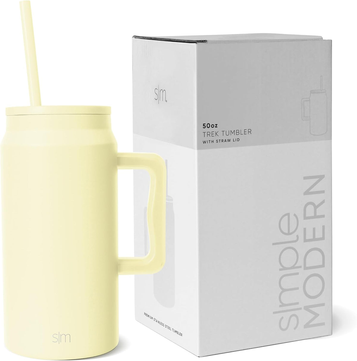 50 oz Mug Tumbler with Handle and Straw Lid | Reusable Insulated Stainless Steel Large Travel Jug Water Bottle | Gifts for Women Men Him Her | Trek Collection | 50oz | 80s Mix