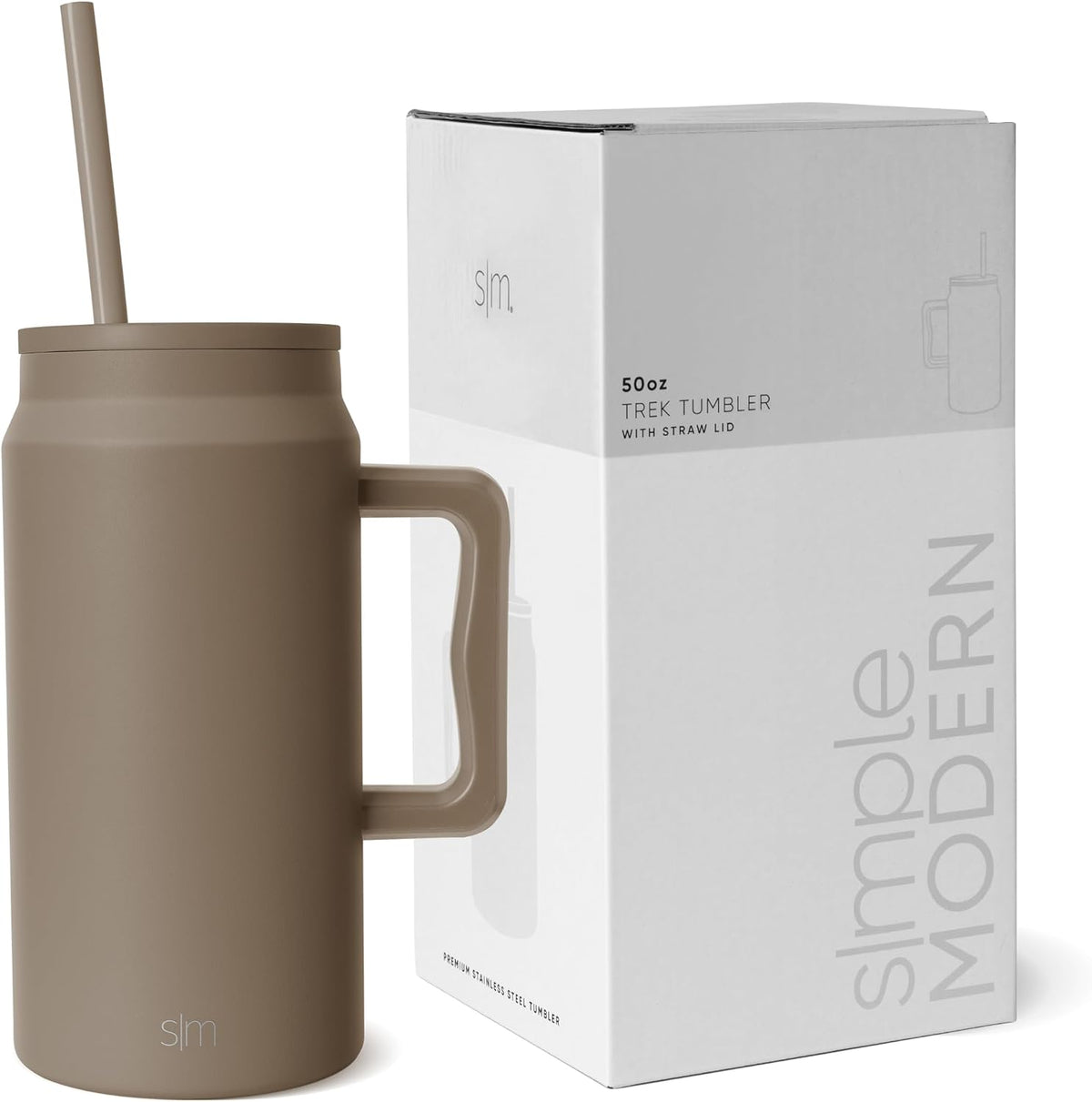 50 oz Mug Tumbler with Handle and Straw Lid | Reusable Insulated Stainless Steel Large Travel Jug Water Bottle | Gifts for Women Men Him Her | Trek Collection | 50oz | 80s Mix