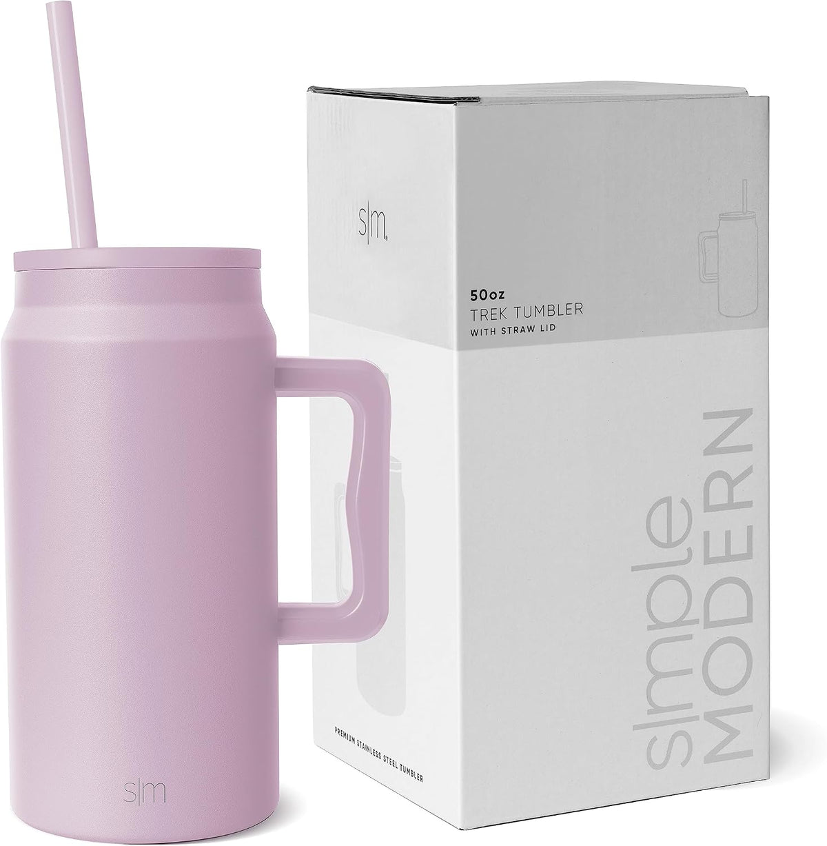 50 oz Mug Tumbler with Handle and Straw Lid | Reusable Insulated Stainless Steel Large Travel Jug Water Bottle | Gifts for Women Men Him Her | Trek Collection | 50oz | 80s Mix