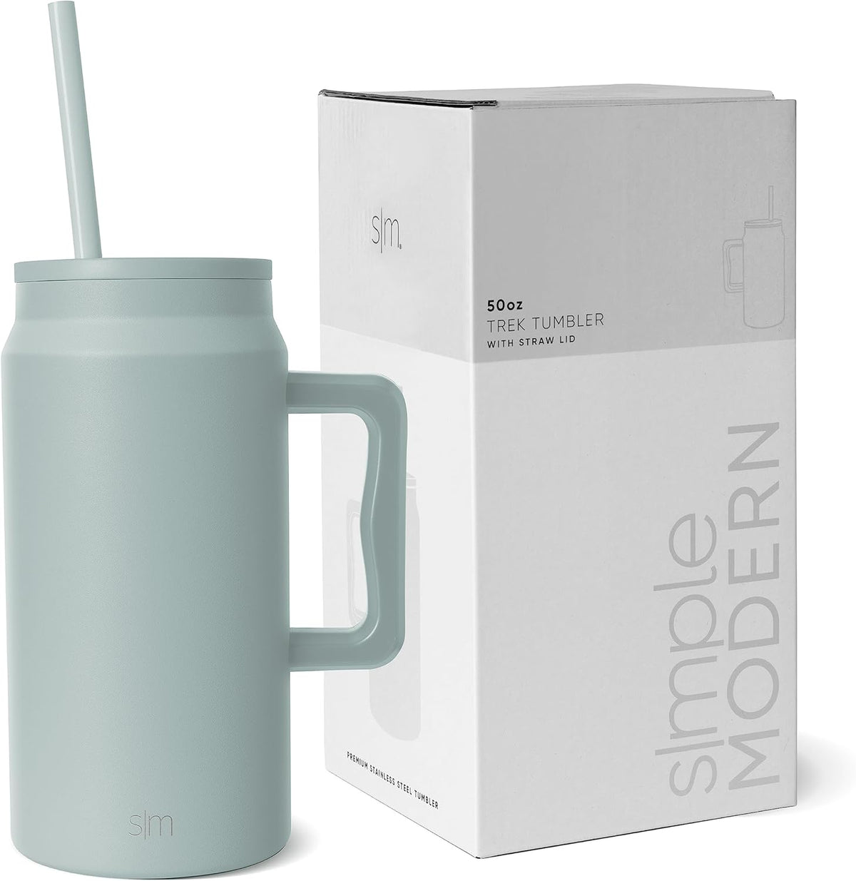 50 oz Mug Tumbler with Handle and Straw Lid | Reusable Insulated Stainless Steel Large Travel Jug Water Bottle | Gifts for Women Men Him Her | Trek Collection | 50oz | 80s Mix