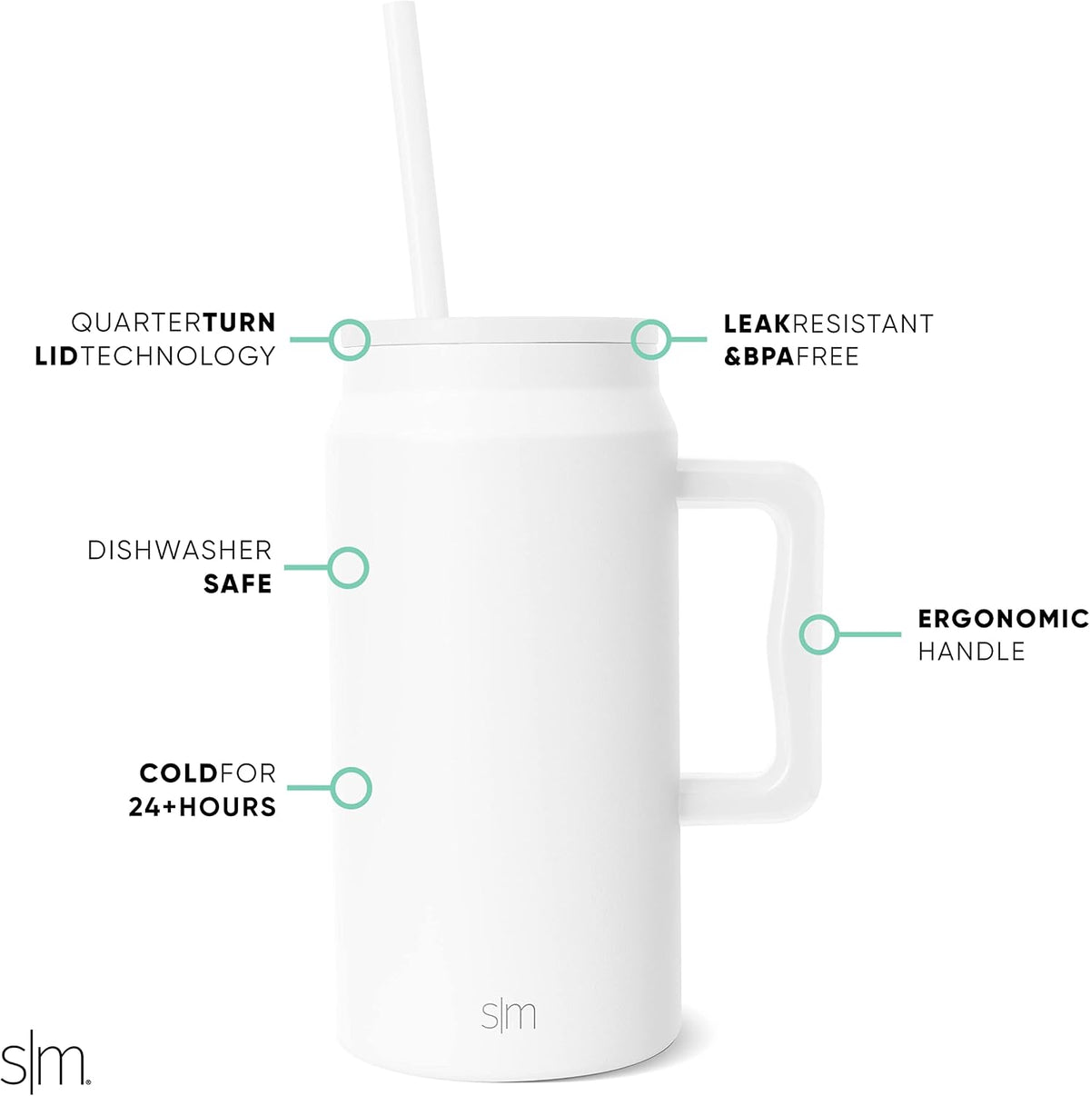 50 oz Mug Tumbler with Handle and Straw Lid | Reusable Insulated Stainless Steel Large Travel Jug Water Bottle | Gifts for Women Men Him Her | Trek Collection | 50oz | 80s Mix
