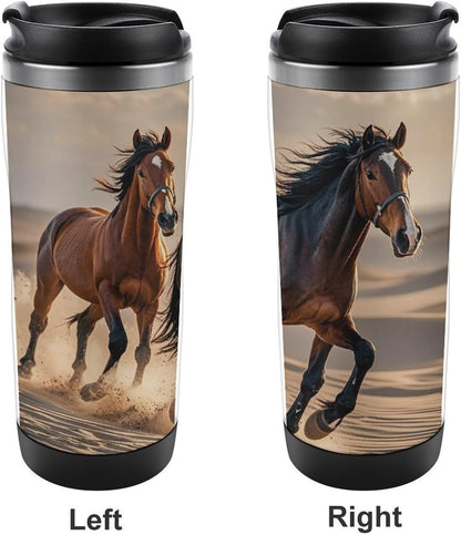 15oz Vacuum Insulated Stainless Steel Tumbler with Leakproof Lid Moonlight Watercolor Style Ninja 304 Stainless Steel Travel Mug Wide Mouth Coffee Cup for Hot & Cold Drinks (380ml)