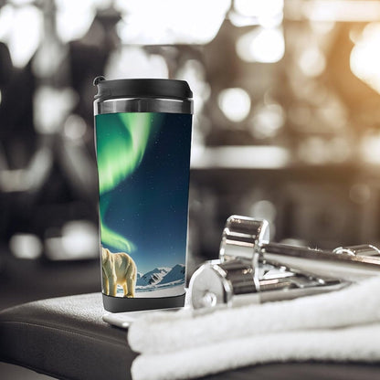 15oz Vacuum Insulated Stainless Steel Tumbler with Leakproof Lid Moonlight Watercolor Style Ninja 304 Stainless Steel Travel Mug Wide Mouth Coffee Cup for Hot & Cold Drinks (380ml)