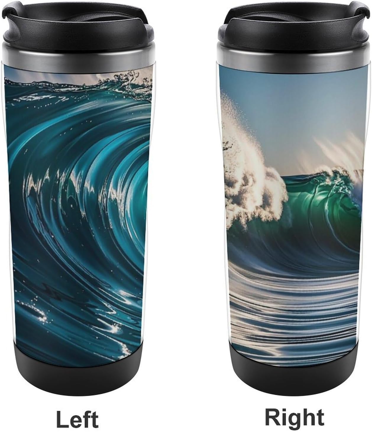 15oz Vacuum Insulated Stainless Steel Tumbler with Leakproof Lid Moonlight Watercolor Style Ninja 304 Stainless Steel Travel Mug Wide Mouth Coffee Cup for Hot & Cold Drinks (380ml)