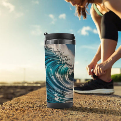 15oz Vacuum Insulated Stainless Steel Tumbler with Leakproof Lid Moonlight Watercolor Style Ninja 304 Stainless Steel Travel Mug Wide Mouth Coffee Cup for Hot & Cold Drinks (380ml)