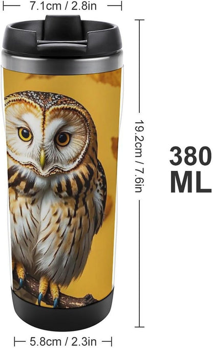 15oz Vacuum Insulated Stainless Steel Tumbler with Leakproof Lid Moonlight Watercolor Style Ninja 304 Stainless Steel Travel Mug Wide Mouth Coffee Cup for Hot & Cold Drinks (380ml)