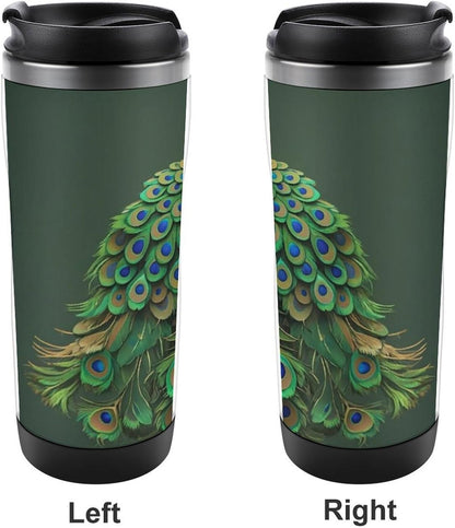 15oz Vacuum Insulated Stainless Steel Tumbler with Leakproof Lid Moonlight Watercolor Style Ninja 304 Stainless Steel Travel Mug Wide Mouth Coffee Cup for Hot & Cold Drinks (380ml)