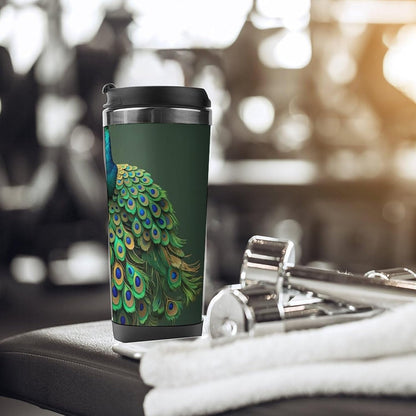 15oz Vacuum Insulated Stainless Steel Tumbler with Leakproof Lid Moonlight Watercolor Style Ninja 304 Stainless Steel Travel Mug Wide Mouth Coffee Cup for Hot & Cold Drinks (380ml)