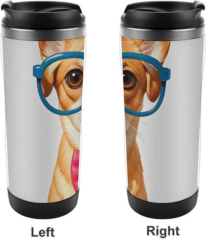 15oz Vacuum Insulated Stainless Steel Tumbler with Leakproof Lid Moonlight Watercolor Style Ninja 304 Stainless Steel Travel Mug Wide Mouth Coffee Cup for Hot & Cold Drinks (380ml)