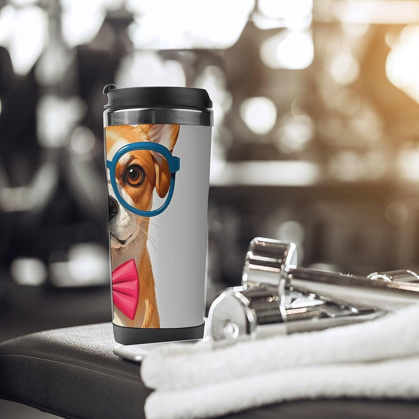 15oz Vacuum Insulated Stainless Steel Tumbler with Leakproof Lid Moonlight Watercolor Style Ninja 304 Stainless Steel Travel Mug Wide Mouth Coffee Cup for Hot & Cold Drinks (380ml)
