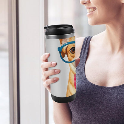 15oz Vacuum Insulated Stainless Steel Tumbler with Leakproof Lid Moonlight Watercolor Style Ninja 304 Stainless Steel Travel Mug Wide Mouth Coffee Cup for Hot & Cold Drinks (380ml)