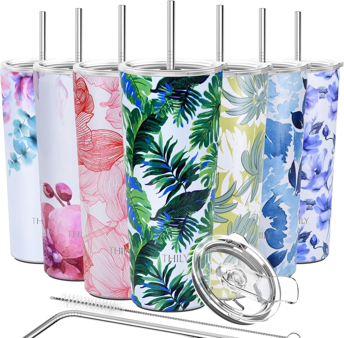 Stainless Steel Vacuum Insulated Tumbler Travel Mug 26 oz Coffee Cup with 2 Lids and Straws, Splash Proof, Keep Ice Drinks Cold, Sea Turtle
