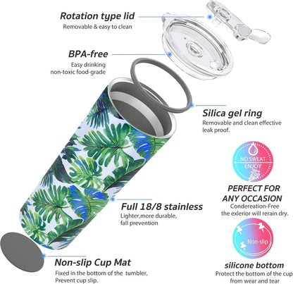 Stainless Steel Vacuum Insulated Tumbler Travel Mug 26 oz Coffee Cup with 2 Lids and Straws, Splash Proof, Keep Ice Drinks Cold, Sea Turtle