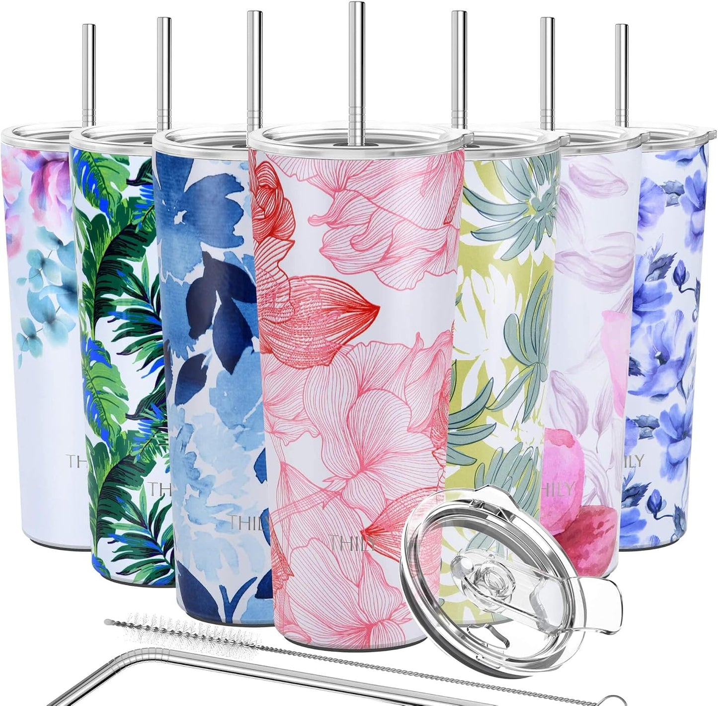 Stainless Steel Vacuum Insulated Tumbler Travel Mug 26 oz Coffee Cup with 2 Lids and Straws, Splash Proof, Keep Ice Drinks Cold, Sea Turtle
