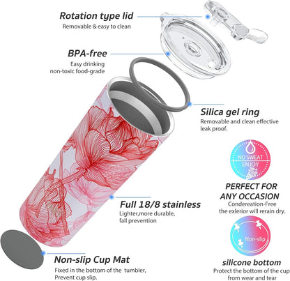 Stainless Steel Vacuum Insulated Tumbler Travel Mug 26 oz Coffee Cup with 2 Lids and Straws, Splash Proof, Keep Ice Drinks Cold, Sea Turtle