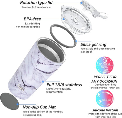 Stainless Steel Vacuum Insulated Tumbler Travel Mug 26 oz Coffee Cup with 2 Lids and Straws, Splash Proof, Keep Ice Drinks Cold, Sea Turtle