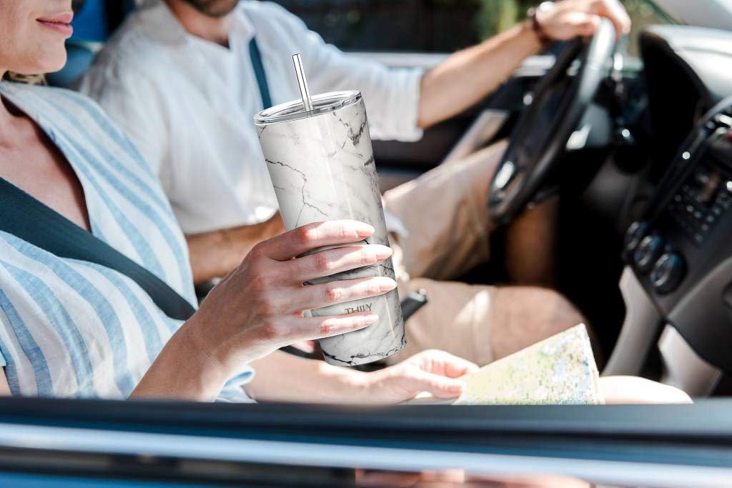 Stainless Steel Vacuum Insulated Tumbler Travel Mug 26 oz Coffee Cup with 2 Lids and Straws, Splash Proof, Keep Ice Drinks Cold, Sea Turtle
