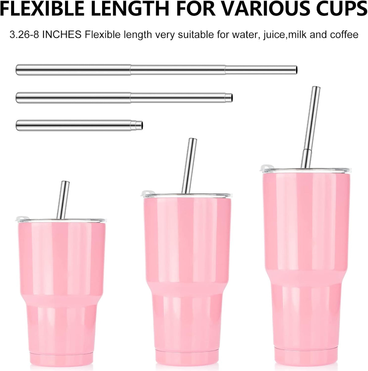 Collapsible Metal Reusable Straws with Case, Cruise Travel