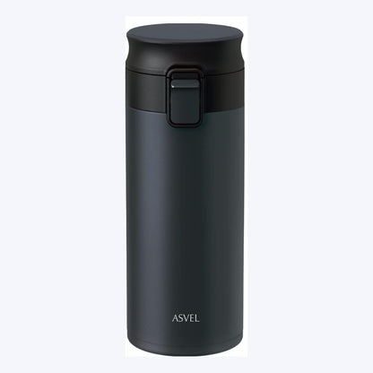 アスベル Asbel TLW350 Vacuum Insulated Tumbler, Easy to Clean, 11.8 fl oz (350 ml), Black, Earth Color A3311