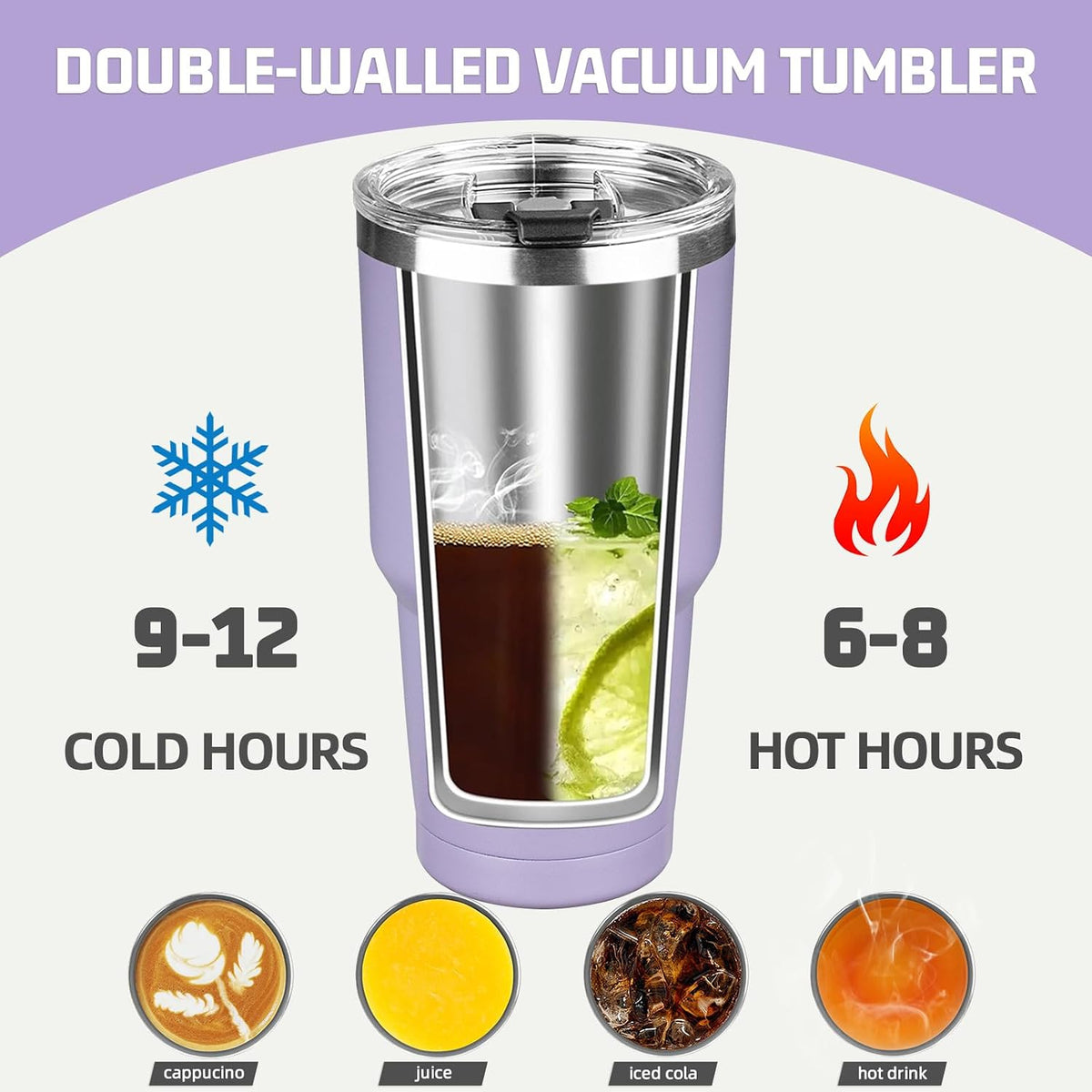 20 oz Tumbler with Lids and Straws, Stainless Steel Insulated Coffee Tumbler, Double Wall Vacuum Insulated Travel Mug Cup, Leakproof Thermal Coffee Cup for Hot and Cold Drinks (azure blue)