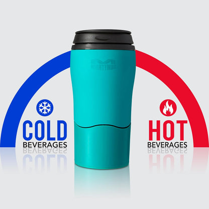 Plastic Travel Mug, No Spill Double Wall Tumbler, Cold/Hot, Cup-Holder Friendly, Dishwasher Safe, (Cream, 12oz)
