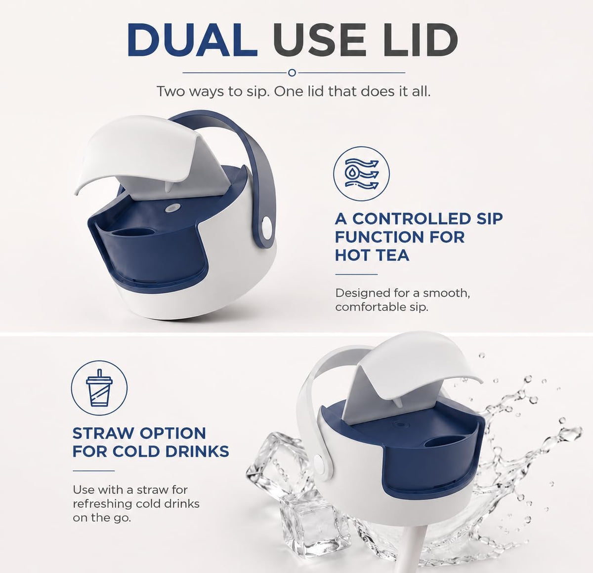 32 oz Ceramic Lined Tea Infuser Travel Tumbler, Micro-Mesh Stainless Steel Infuser, Pure Taste Ceramic Interior, Triple Insulated 12hr Hot Cold, Dual Sip & Straw Lid, Scratch-Resistant