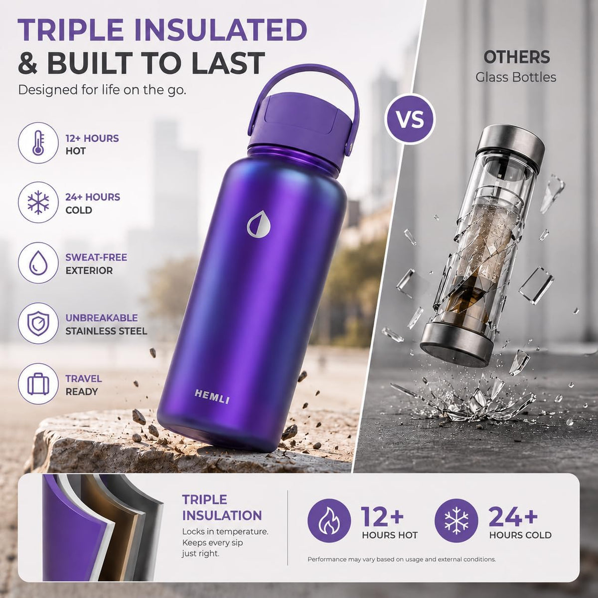 32 oz Ceramic Lined Tea Infuser Travel Tumbler, Micro-Mesh Stainless Steel Infuser, Pure Taste Ceramic Interior, Triple Insulated 12hr Hot Cold, Dual Sip & Straw Lid, Scratch-Resistant