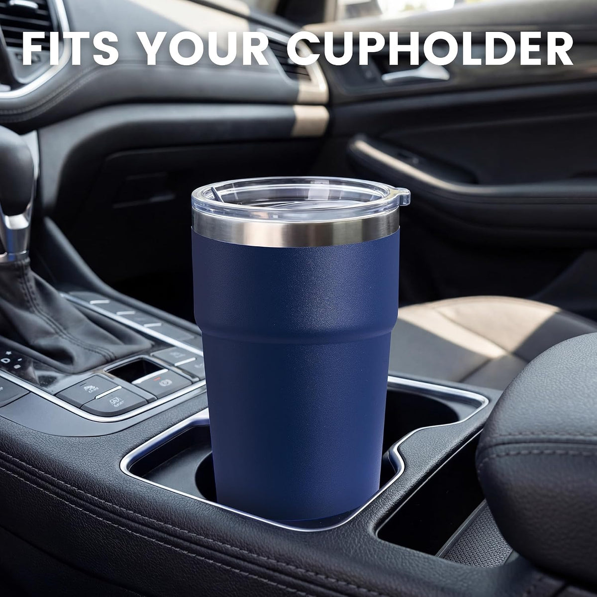 16oz Stainless Steel Tumbler Travel Coffee Mug with Lids Double Wall Insulated Coffee Cup for Home, Office, Travel Great Gift for Women (White, 1 pack)