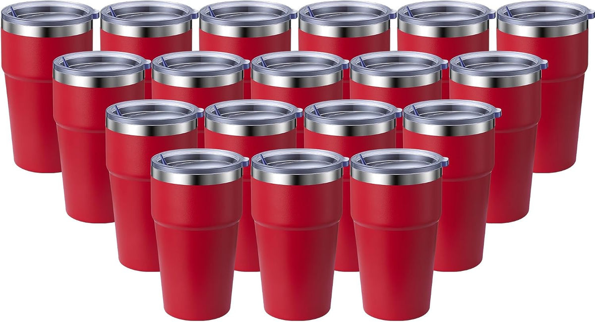 16oz Stainless Steel Tumbler Travel Coffee Mug with Lids Double Wall Insulated Coffee Cup for Home, Office, Travel Great Gift for Women (White, 1 pack)