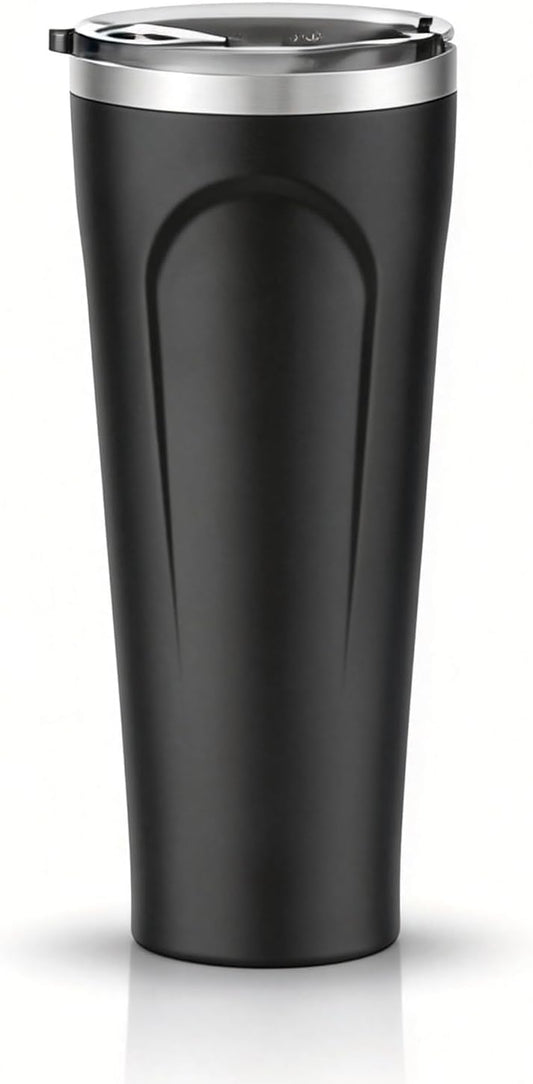 32oz Stainless Steel Insulated Tumbler with Lid, Cup Holder Friendly Travel Coffee Mug, Reusable Water Cup for Hot & Cold Drinks, Leak Resistant