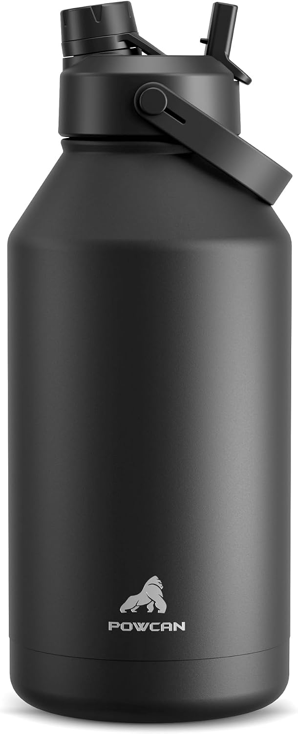 26 oz Insulated Water Bottle with 2-in-1 Straw and Spout Lid, Keep Cold 24H, Leak-Proof, Fits in Car Cup Holder, Stainless Steel Water Bottle for Sports, Travel, and School (Dark Knight) - Colors B