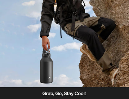26 oz Insulated Water Bottle with 2-in-1 Straw and Spout Lid, Keep Cold 24H, Leak-Proof, Fits in Car Cup Holder, Stainless Steel Water Bottle for Sports, Travel, and School (Dark Knight) - Colors B