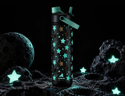26 oz Insulated Water Bottle with 2-in-1 Straw and Spout Lid, Keep Cold 24H, Leak-Proof, Fits in Car Cup Holder, Stainless Steel Water Bottle for Sports, Travel, and School (Dark Knight) - Colors B