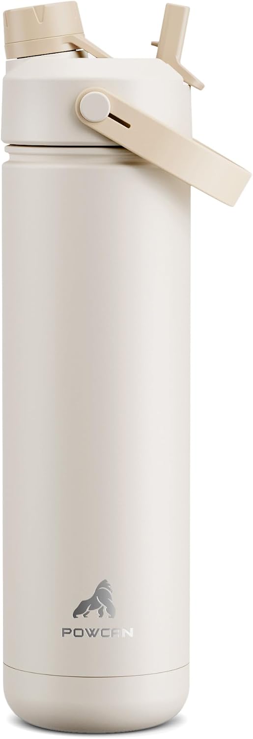 26 oz Insulated Water Bottle with 2-in-1 Straw and Spout Lid, Keep Cold 24H, Leak-Proof, Fits in Car Cup Holder, Stainless Steel Water Bottle for Sports, Travel, and School (Dark Knight) - Colors B