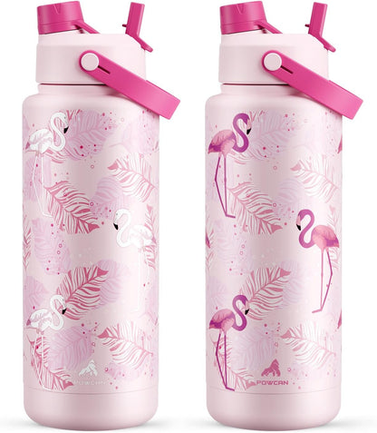 26 oz Insulated Water Bottle with 2-in-1 Straw and Spout Lid, Keep Cold 24H, Leak-Proof, Fits in Car Cup Holder, Stainless Steel Water Bottle for Sports, Travel, and School (Dark Knight) - Colors B