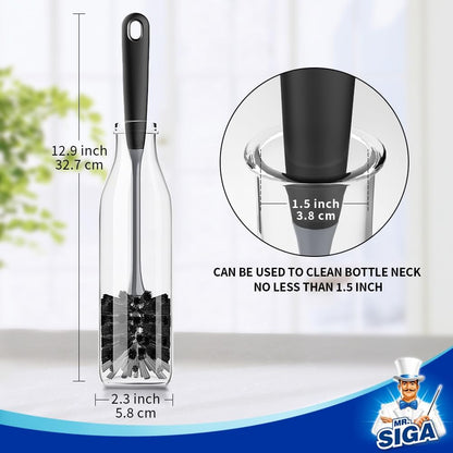 Long Handle Bottle Brush, Non-Scratch Water Bottle Brush Cleaner