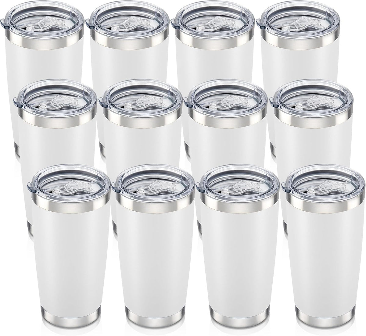 20 oz Tumbler with Lid Stainless Steel Insulated Tumblers Cups Travel Mug | Double Wall Vacuum, Powder Coated, Keep Drinks Cold and Hot, Waterproof Lid, Fit of Car Cup Holders, Grey
