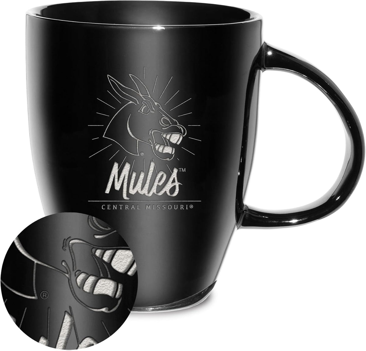 NCAA 18oz Laser Engraved Ceramic Lustre Mug - Coffee-Tea - Colors B