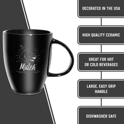 NCAA 18oz Laser Engraved Ceramic Lustre Mug - Coffee-Tea - Colors B