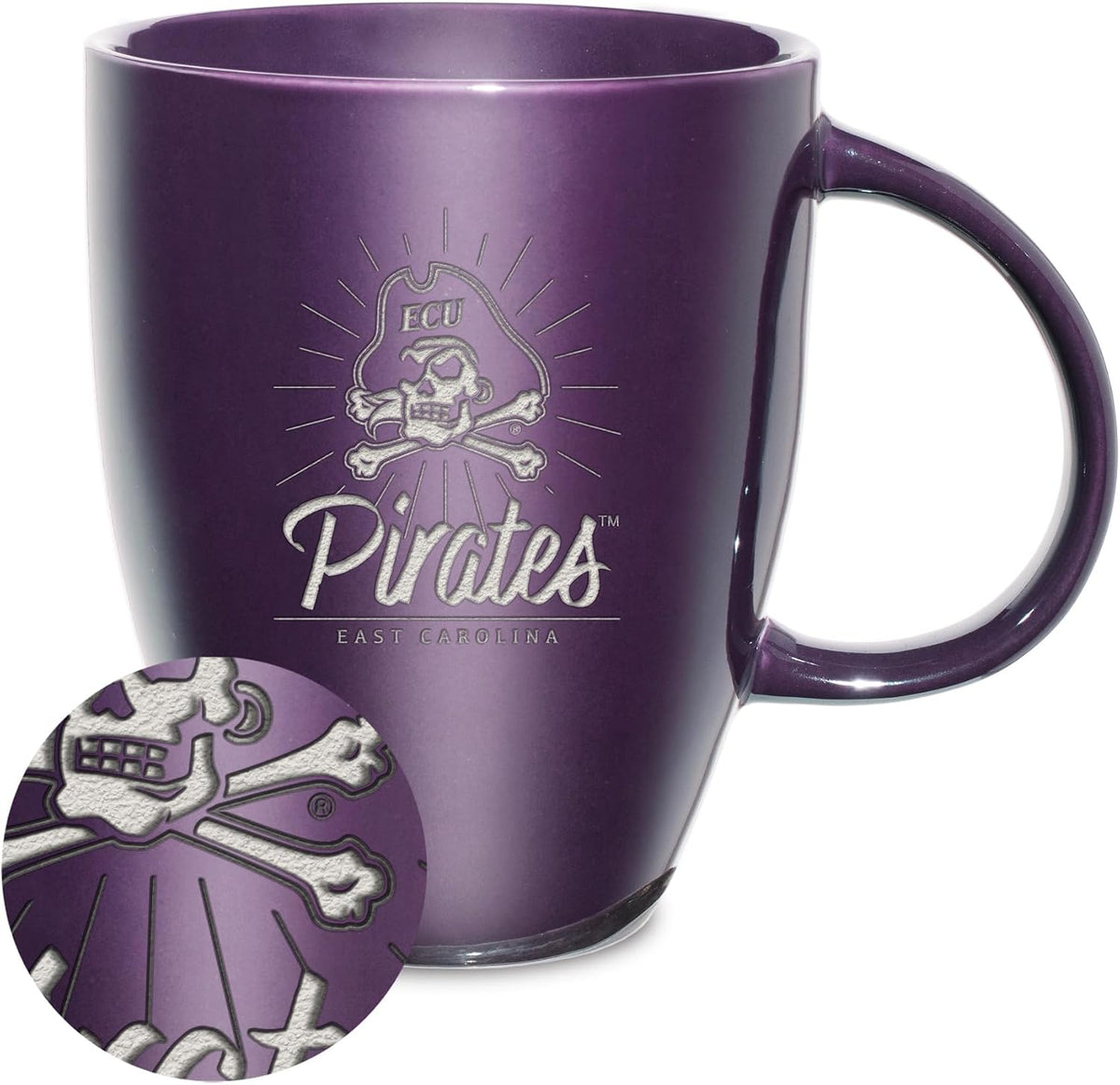 NCAA 18oz Laser Engraved Ceramic Lustre Mug - Coffee-Tea - Colors B