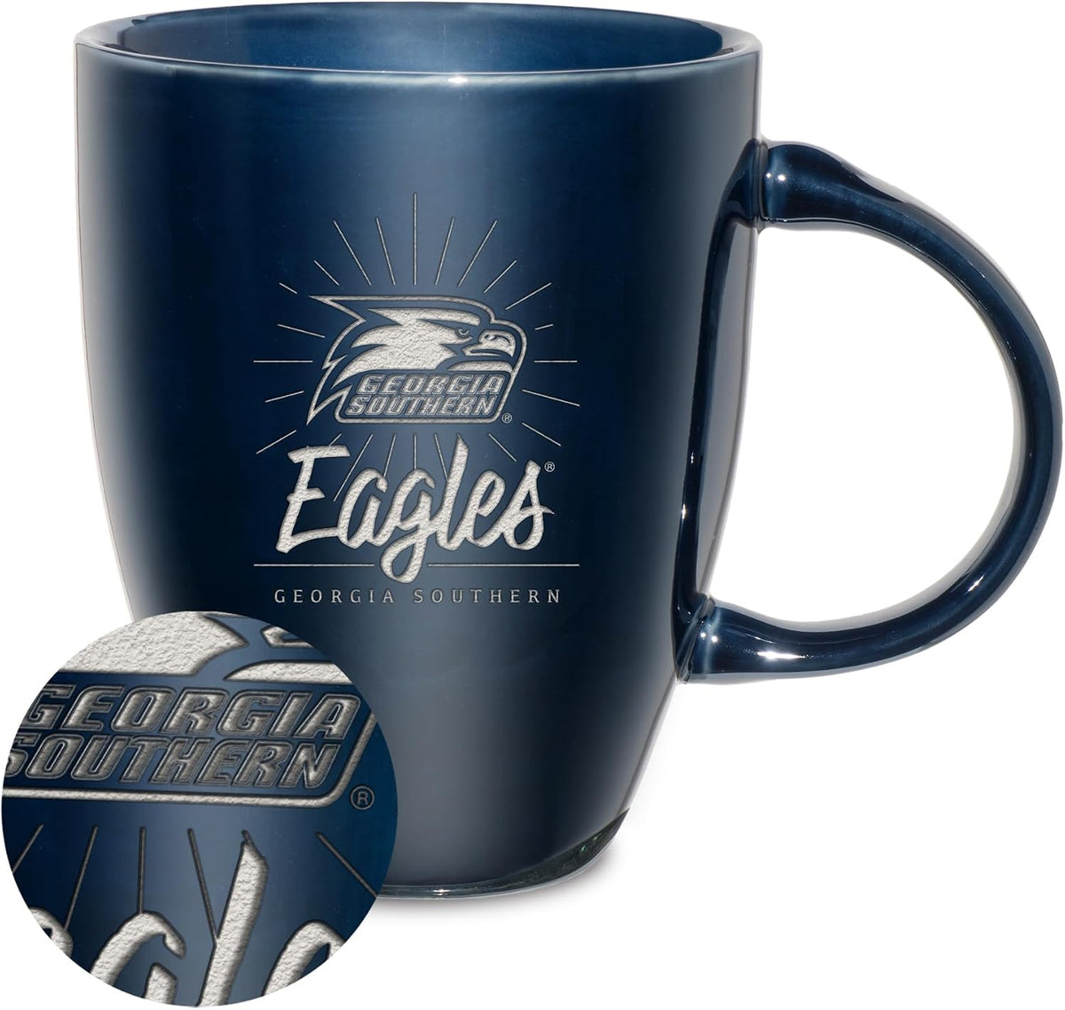 NCAA 18oz Laser Engraved Ceramic Lustre Mug - Coffee-Tea - Colors B