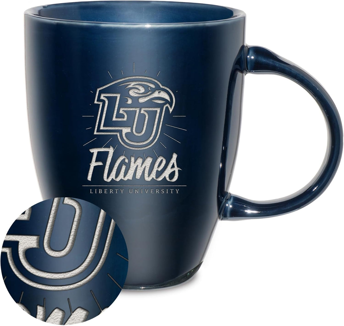 NCAA 18oz Laser Engraved Ceramic Lustre Mug - Coffee-Tea - Colors B