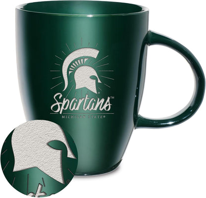 NCAA 18oz Laser Engraved Ceramic Lustre Mug - Coffee-Tea - Colors B