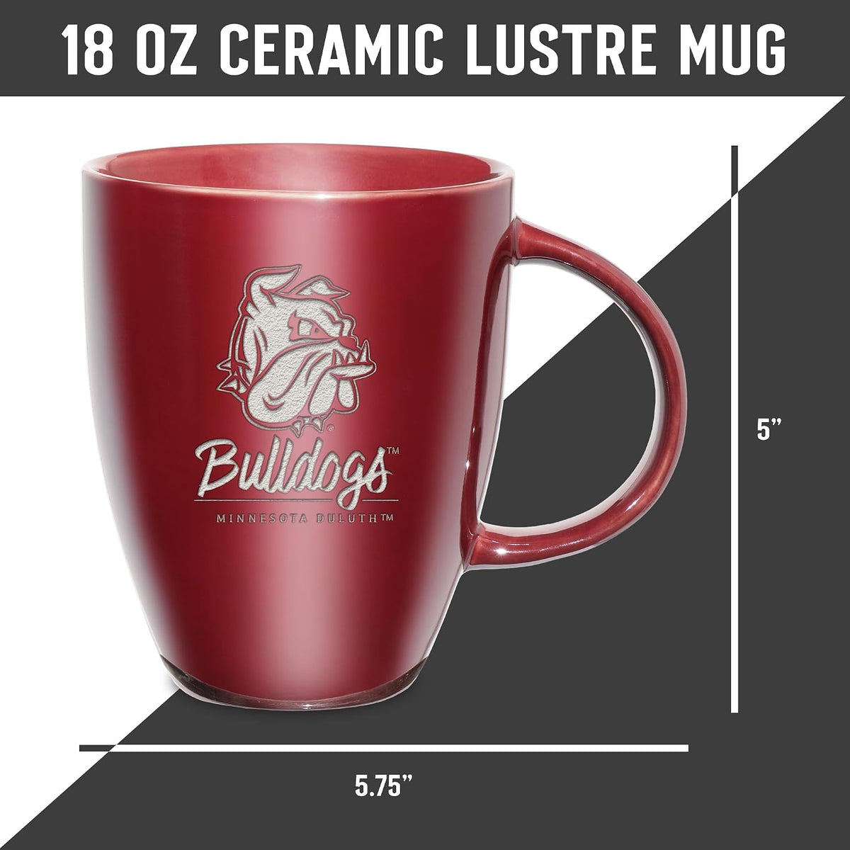 NCAA 18oz Laser Engraved Ceramic Lustre Mug - Coffee-Tea - Colors B