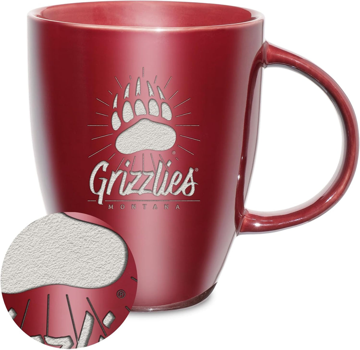 NCAA 18oz Laser Engraved Ceramic Lustre Mug - Coffee-Tea - Colors B