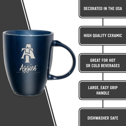 NCAA 18oz Laser Engraved Ceramic Lustre Mug - Coffee-Tea - Colors B